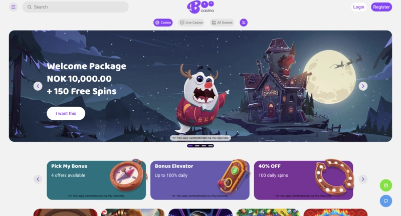 Boo Homepage